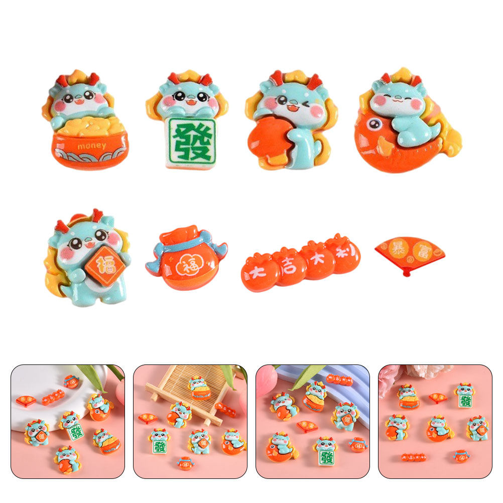 Embellish Craft - 8Pcs Resin DIY Materials Kit Flatback