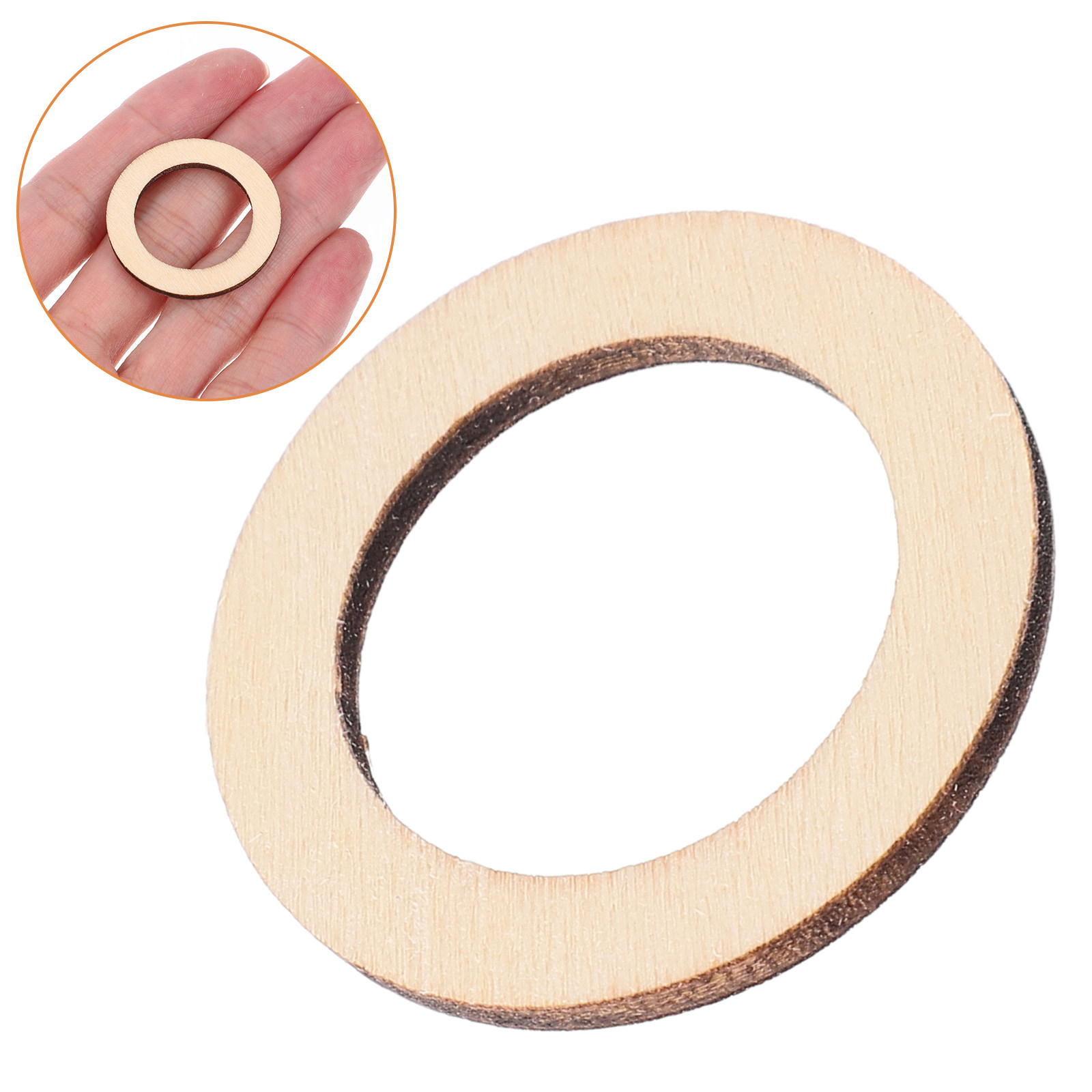 Christmas Craft Embellishment - 200Pcs Mini Wooden Slice Circle Embellishments