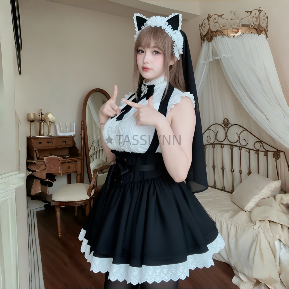 Cat Ear Nun Maid Dress Women's - Embellish Knit incelemesi ve fiyatı