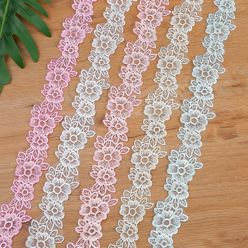 5CM Width Embroidered Organza  - Lace Ribbon Trim incelemesi ve fiyatı