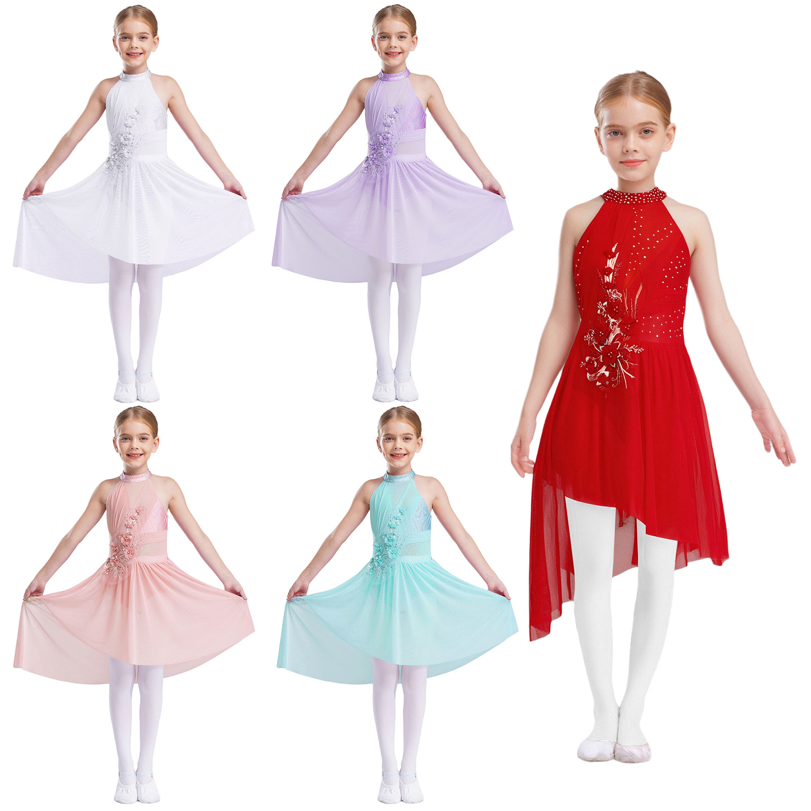 Kids Girls Modern Lyrical Danc - Rhinestone Banding Trim incelemesi ve fiyatı