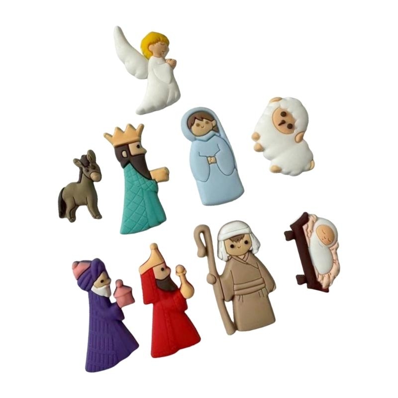 652F 9Pieces Nativity Scene Ch - Christmas Craft Embellishment incelemesi ve fiyatı