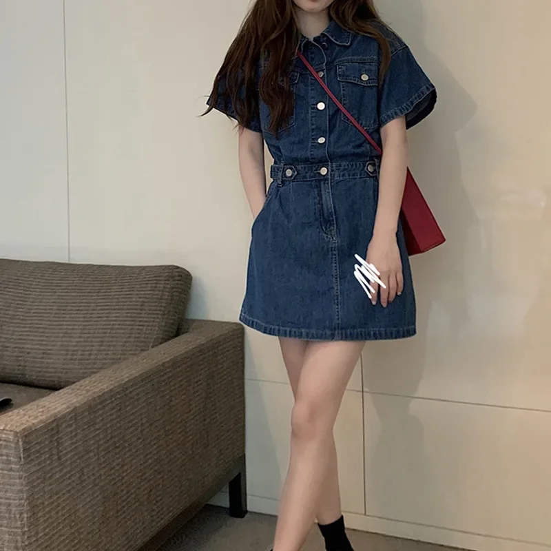 New Sweet Women Denim Short Dr - Embellish Knit incelemesi ve fiyatı