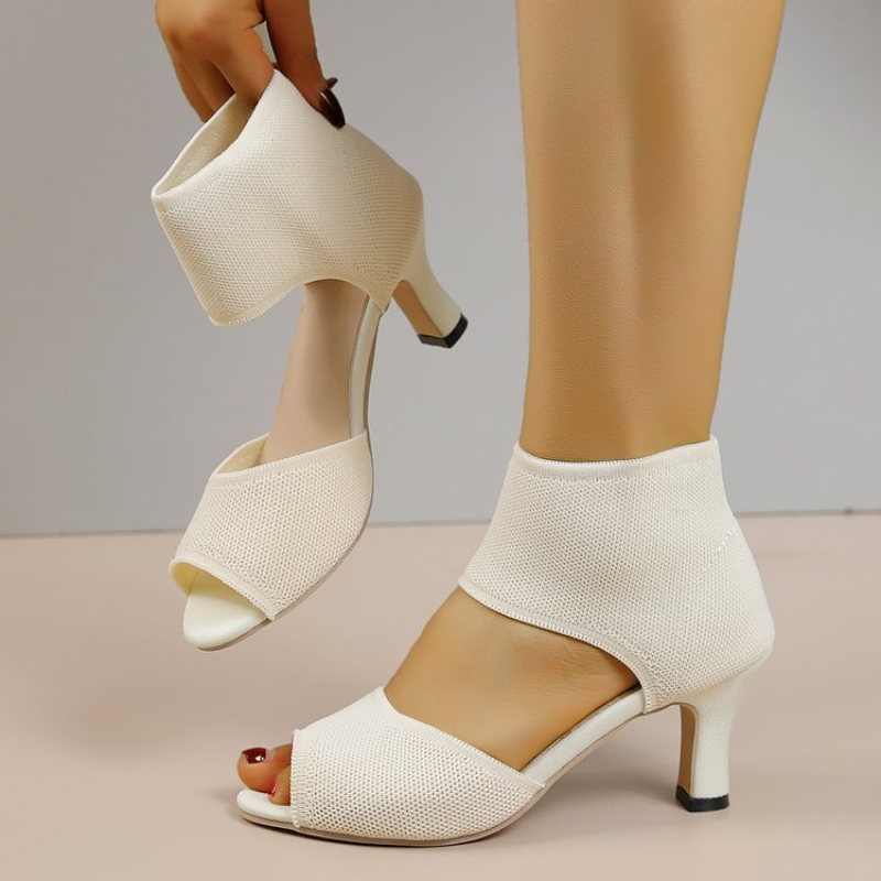 Summer New Peep Toe High Heel  - Embellish Knit incelemesi ve fiyatı