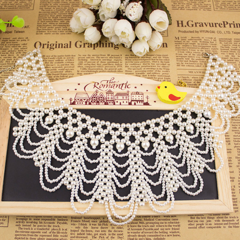 New Pearl Beaded Lace Trim Col - Beaded Trim Fringe incelemesi ve fiyatı