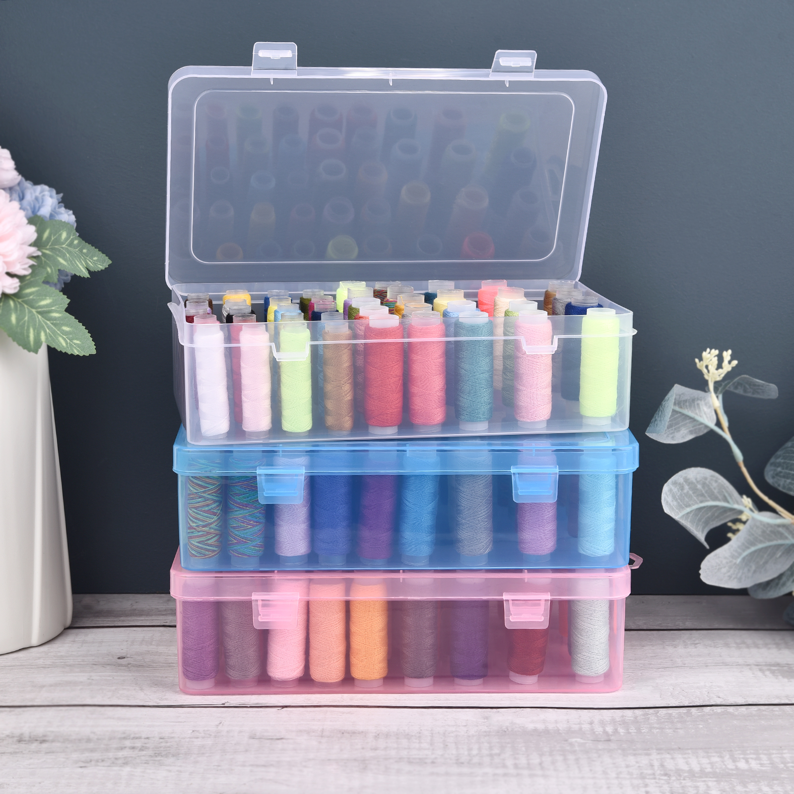 New Sewing Thread Box 42 Piece - Craft Embellishment Storage incelemesi ve fiyatı