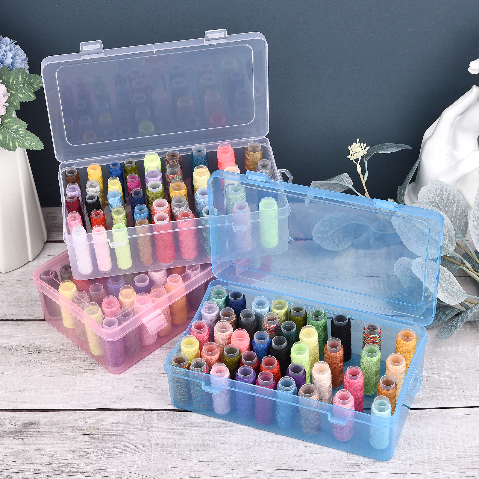 New Sewing Thread Box 42 Piece - Craft Embellishment Storage incelemesi ve fiyatı