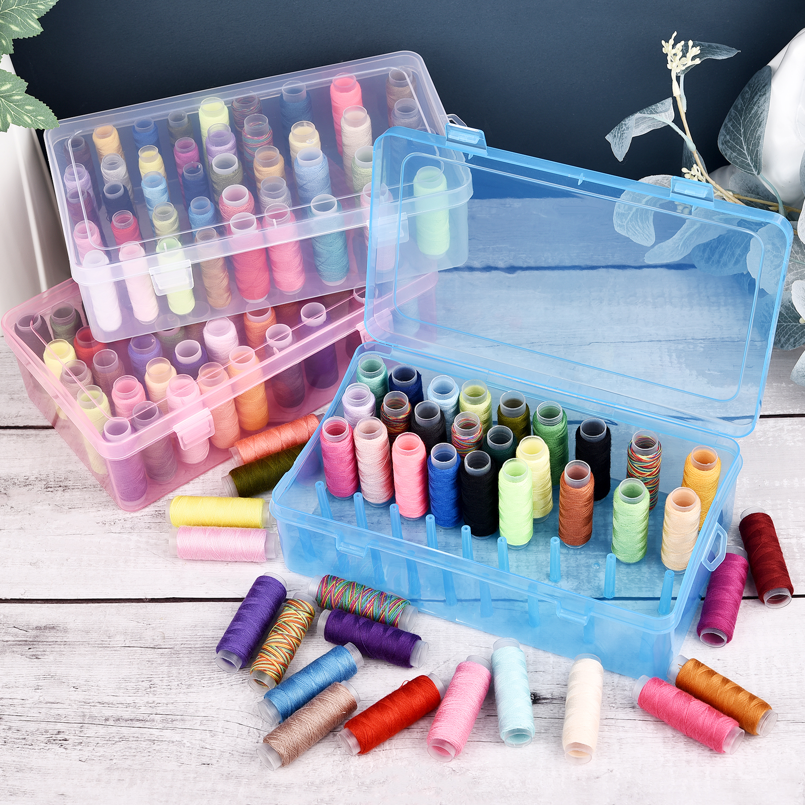 New Sewing Thread Box 42 Piece - Craft Embellishment Storage incelemesi ve fiyatı
