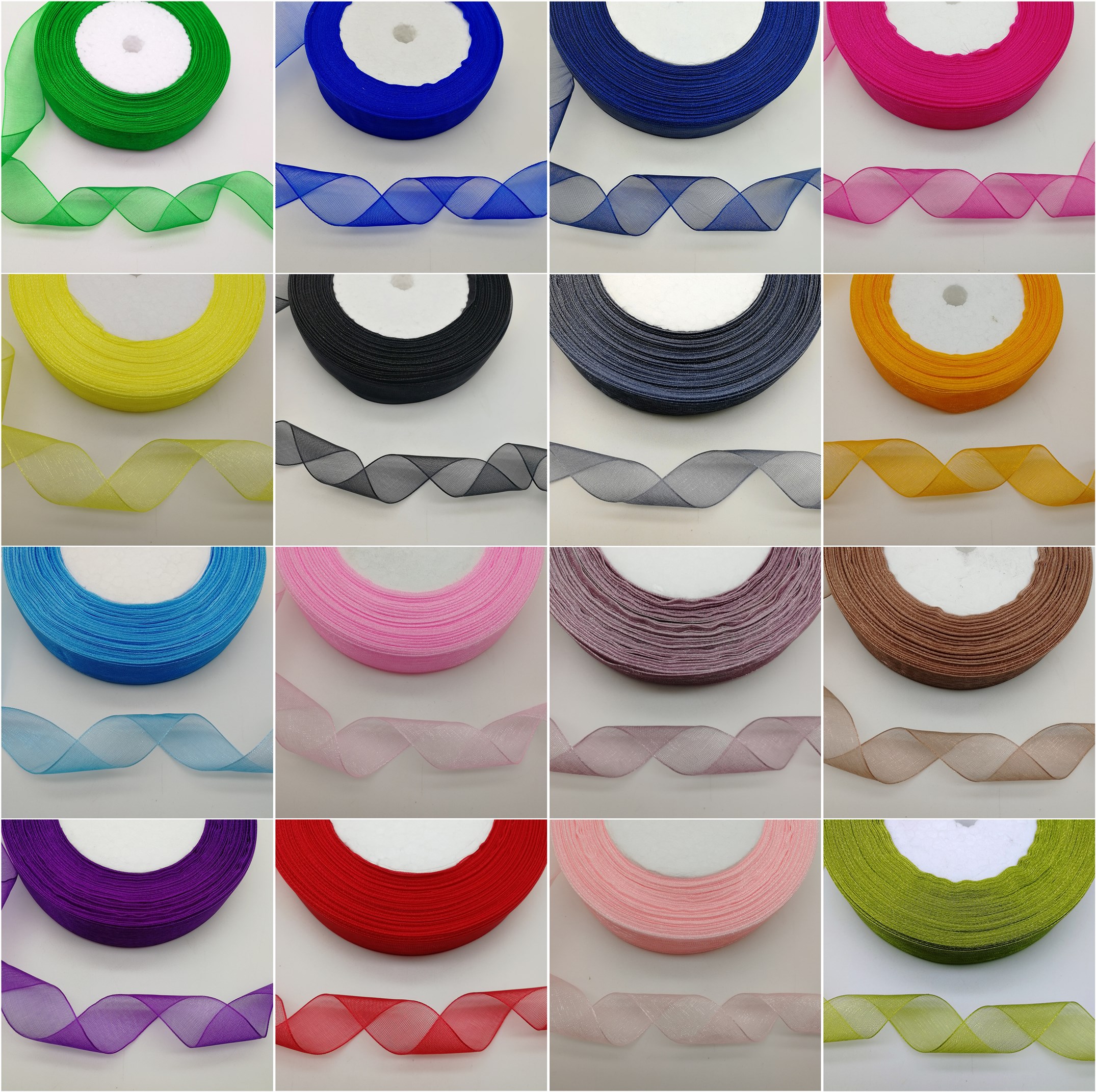 50 Yards 10/20/25mm Width Spoo - Organza Ribbon Spool incelemesi ve fiyatı