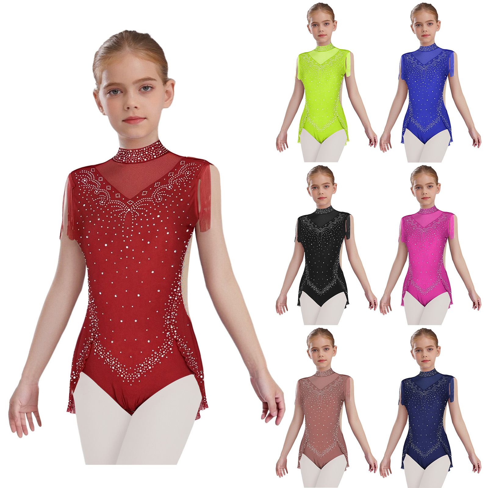 Children Girls Tassel Latin Da - Rhinestone Banding Trim incelemesi ve fiyatı