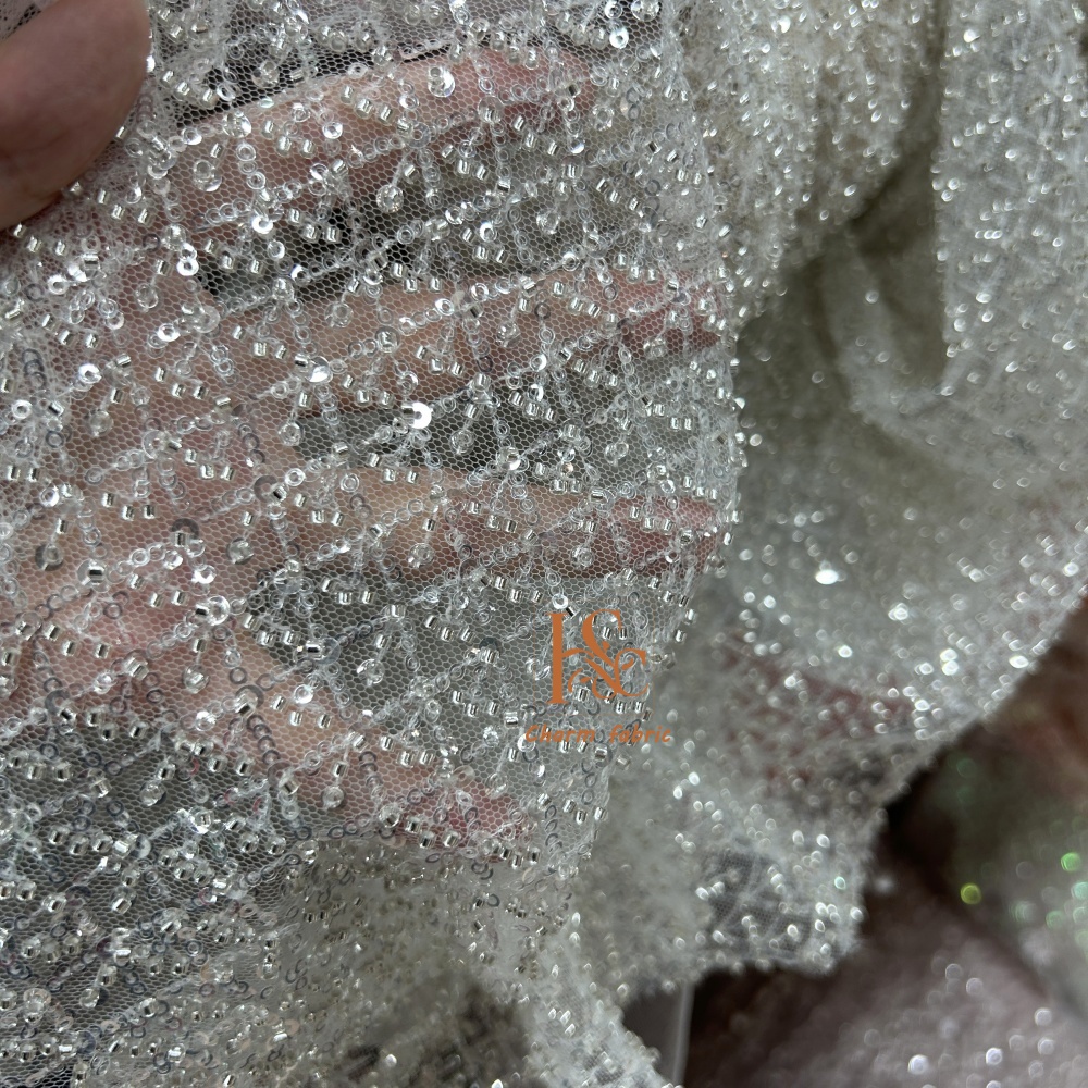 High-end lace embroidery beadi - Crystal Mesh Fabric incelemesi ve fiyatı