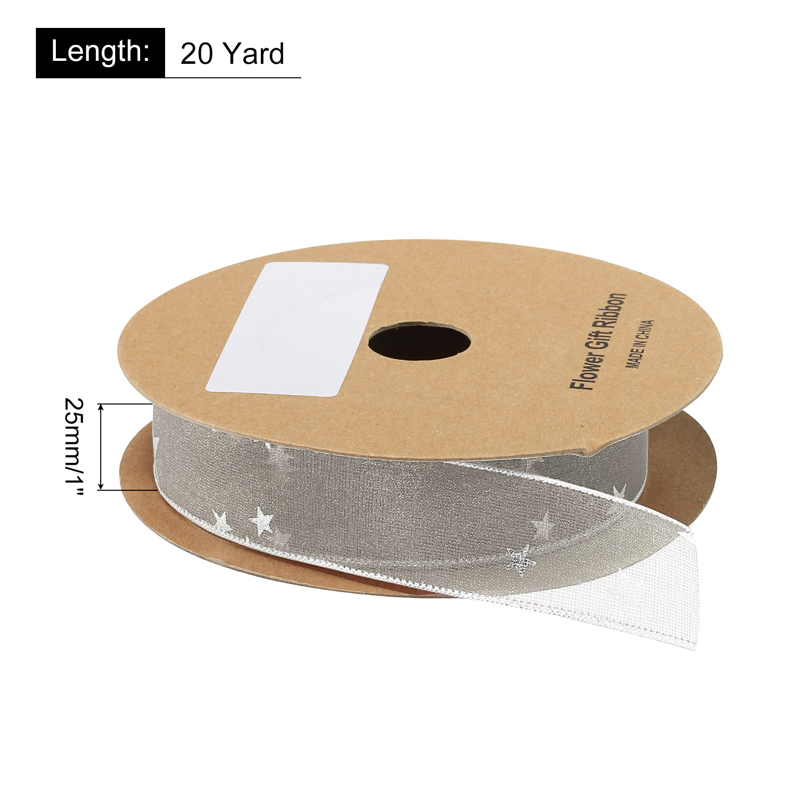 1 Inch 20 Yard Star Organza Sh - Organza Ribbon Spool incelemesi ve fiyatı
