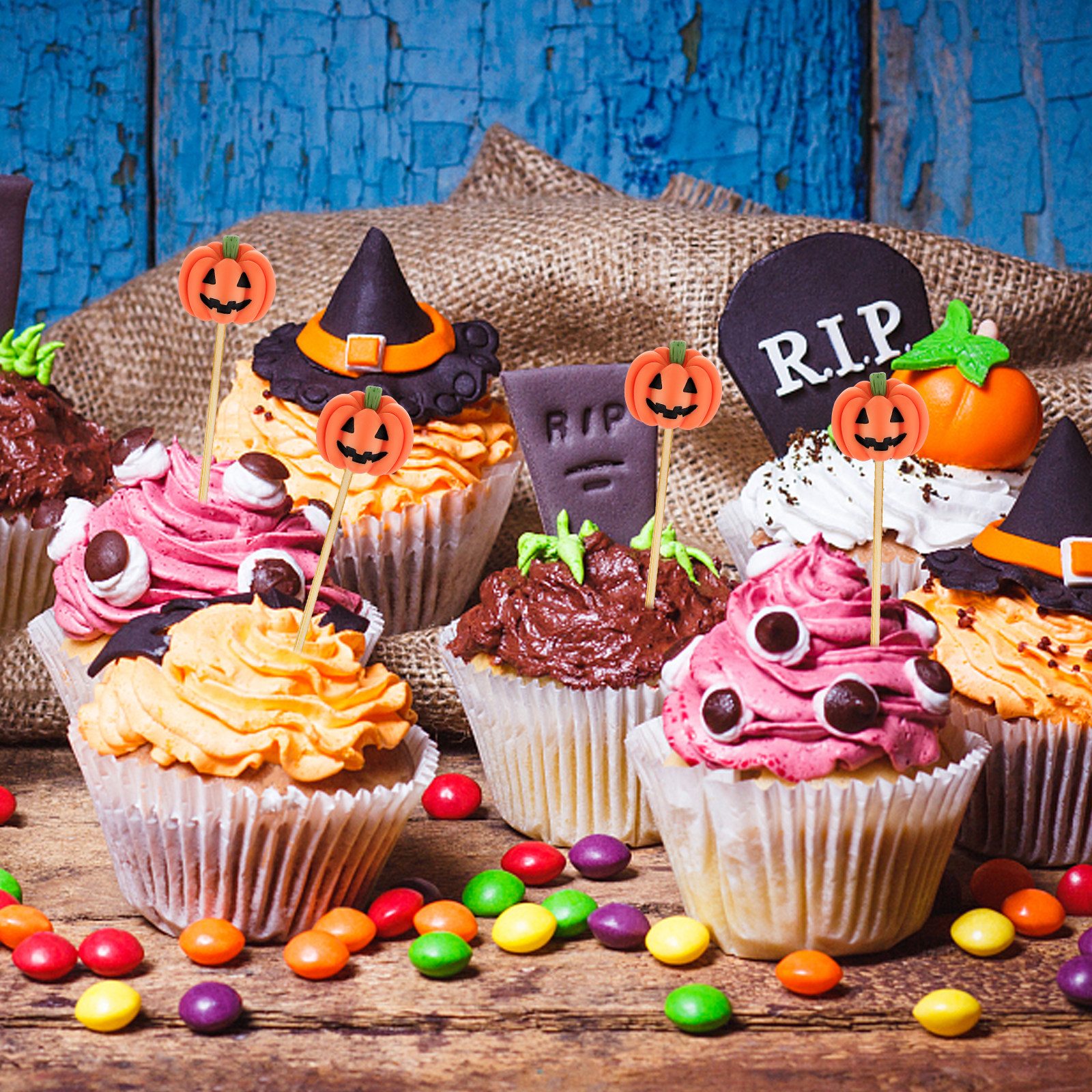 20Pcs Halloween Resin Pumpkin  - Embellish Craft incelemesi ve fiyatı