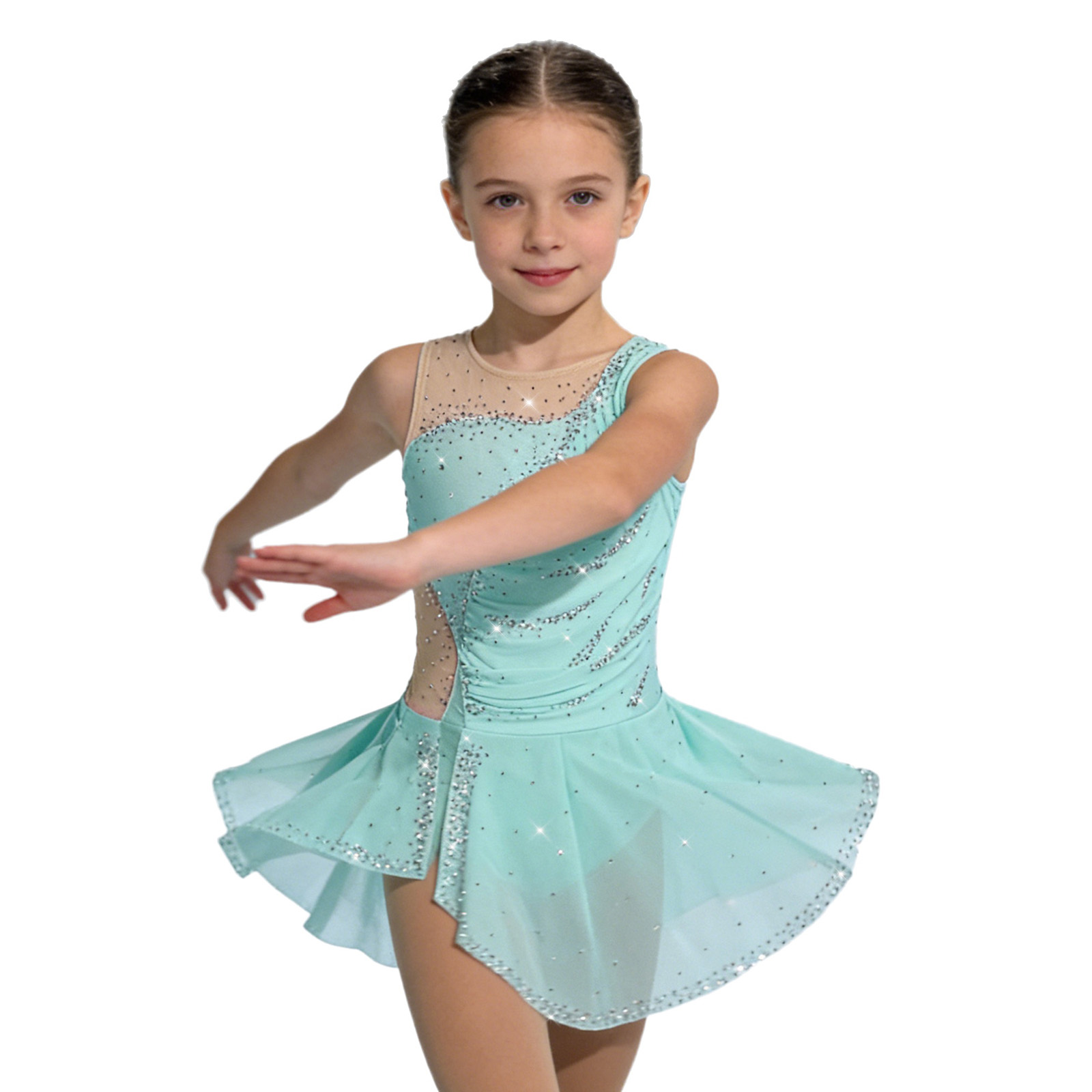 Kids Girls Figure Ice Skating  - Rhinestone Banding Trim incelemesi ve fiyatı