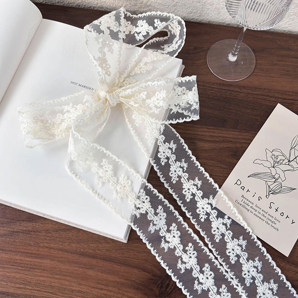 Elegant Lace Scarf Bow Necklac - Lace Ribbon Trim incelemesi ve fiyatı