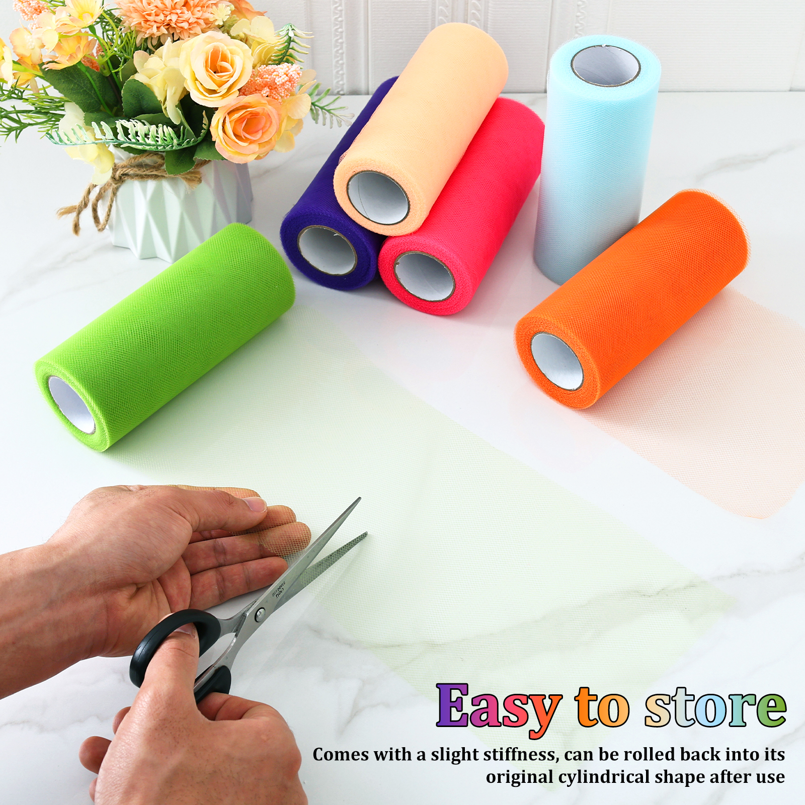 6 Colours Organza Tulle Fabric - Organza Ribbon Spool incelemesi ve fiyatı