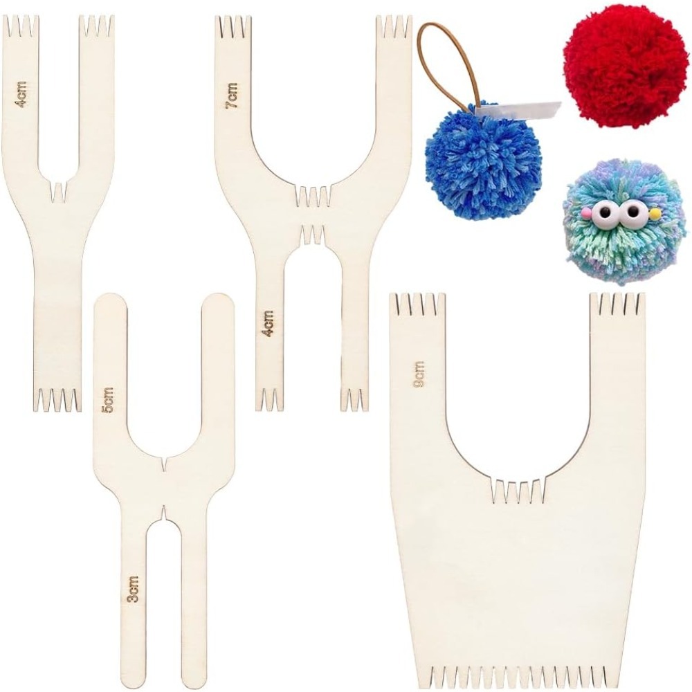 4 Sizes Wooden Pompom Maker (5 - Pom Pom Maker Tool incelemesi ve fiyatı