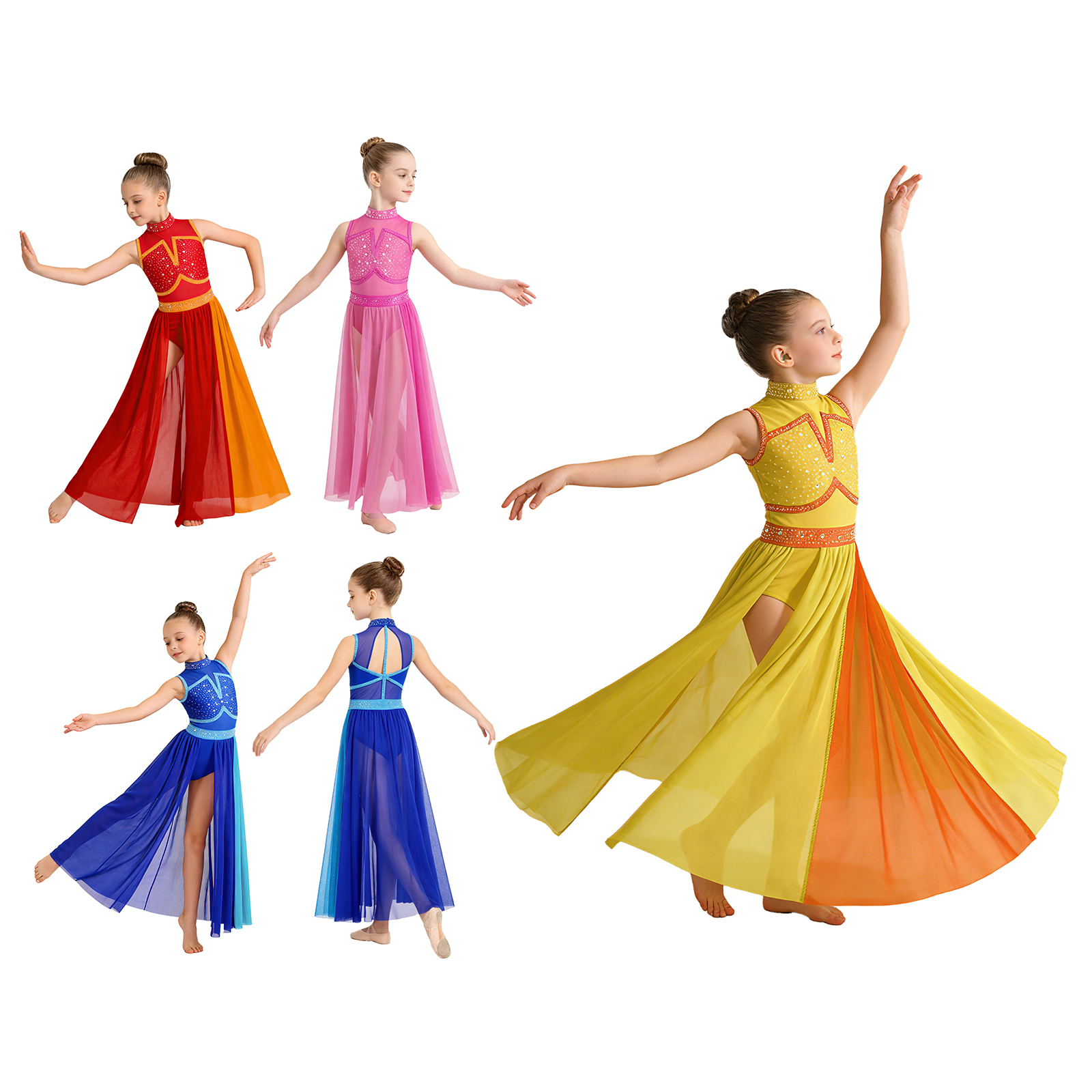 Kids Girls Modern Lyrical Danc - Rhinestone Banding Trim incelemesi ve fiyatı