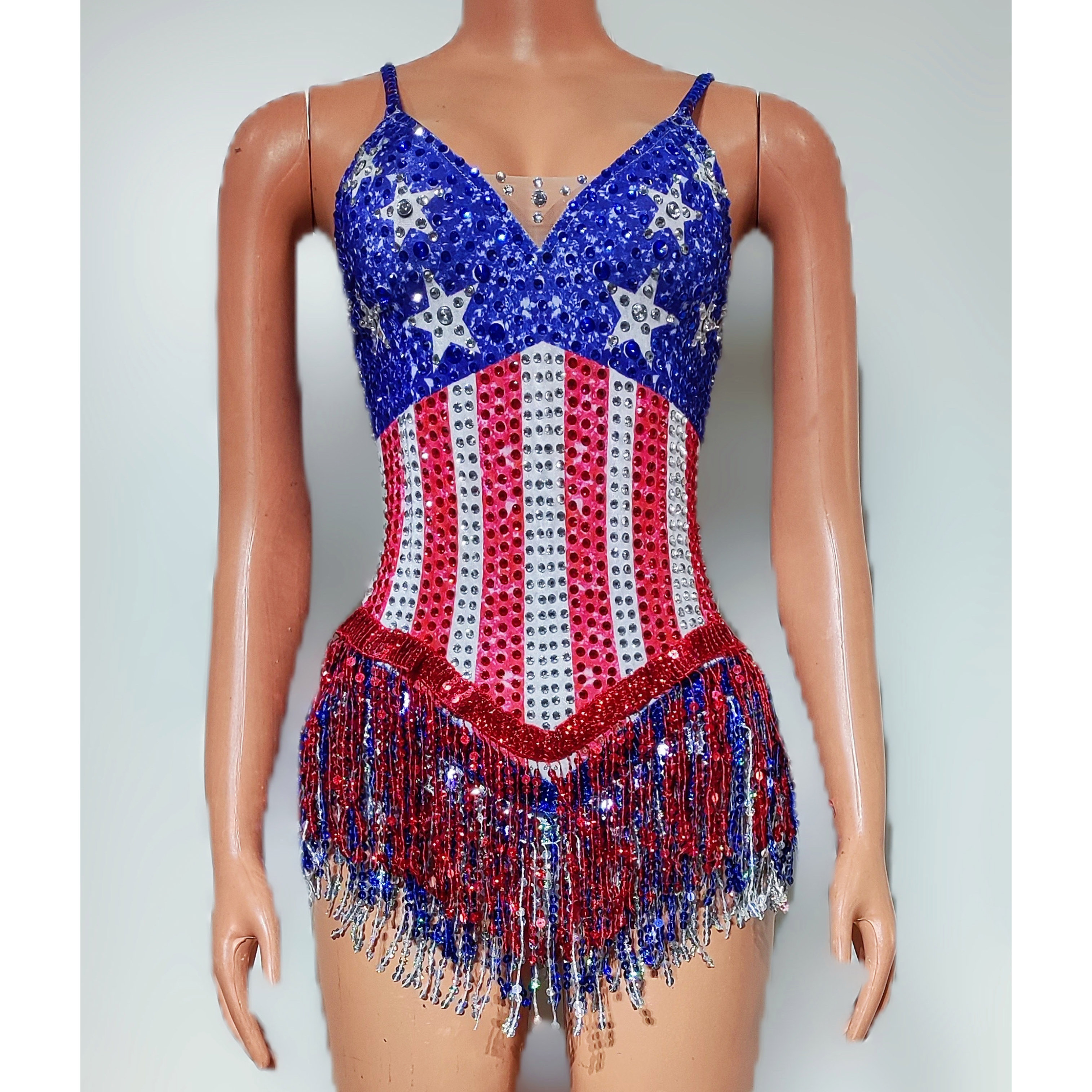 Dance Singer Costume Bar Night - Rhinestone Banding Trim incelemesi ve fiyatı