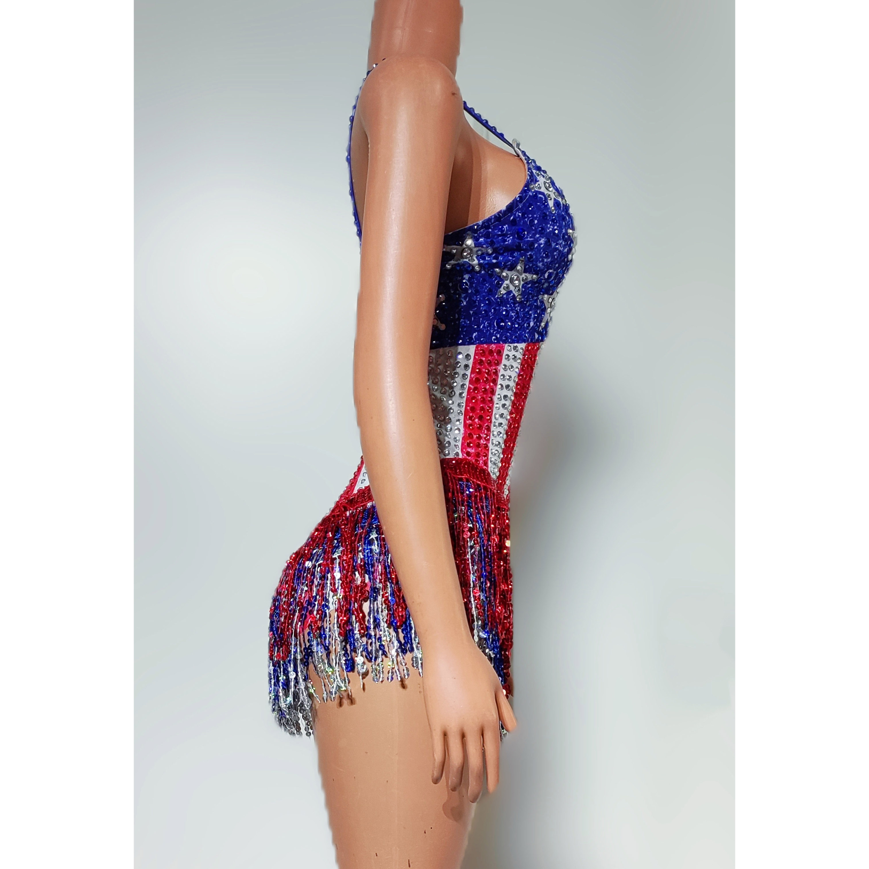 Dance Singer Costume Bar Night - Rhinestone Banding Trim incelemesi ve fiyatı