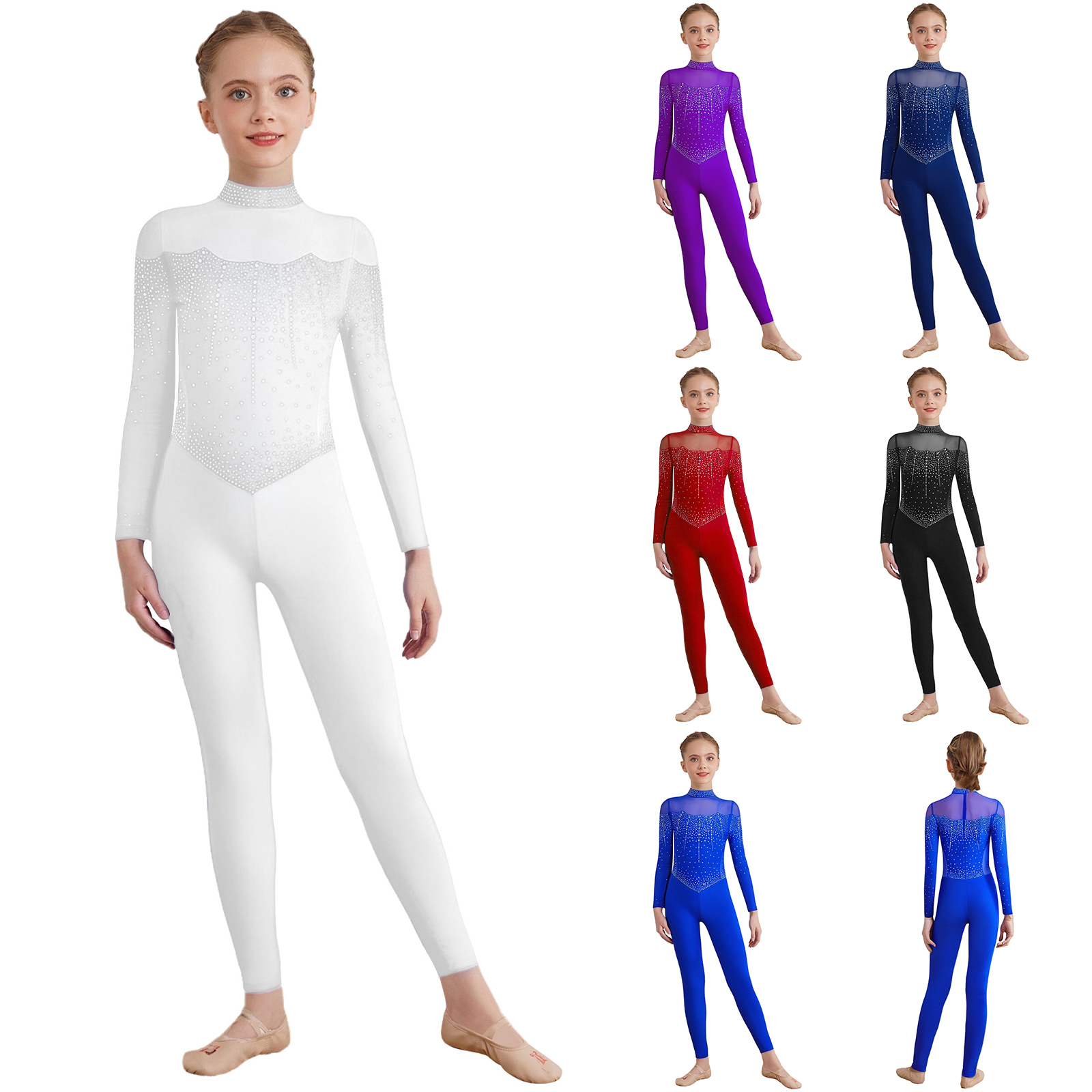 6-16Y Girls Figure Skating Dan - Rhinestone Banding Trim incelemesi ve fiyatı