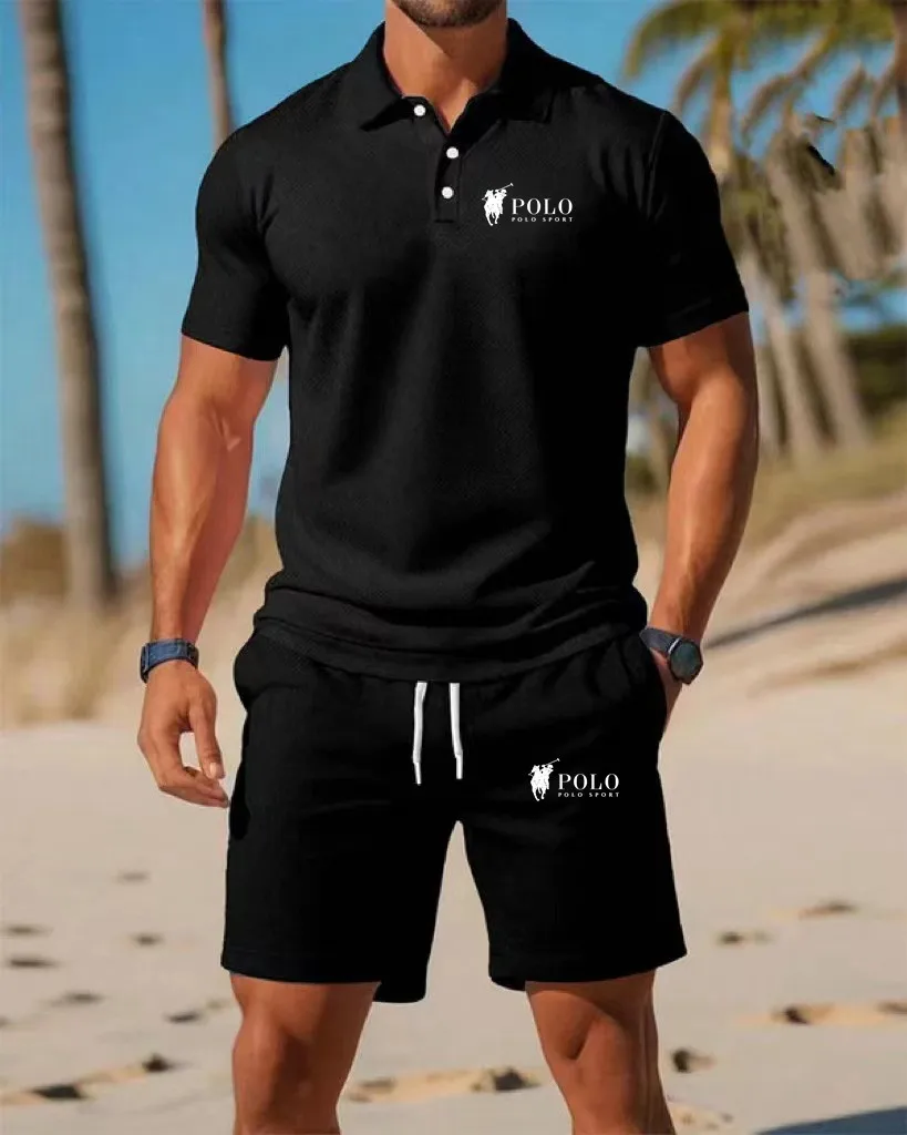Men's Polo Shirt Set Summer Qu - Embellish Knit incelemesi ve fiyatı