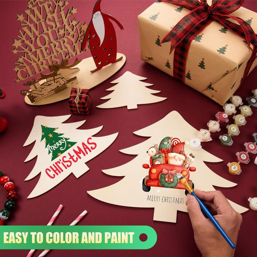 Wooden Ornaments Craft Predril - Christmas Craft Embellishment incelemesi ve fiyatı