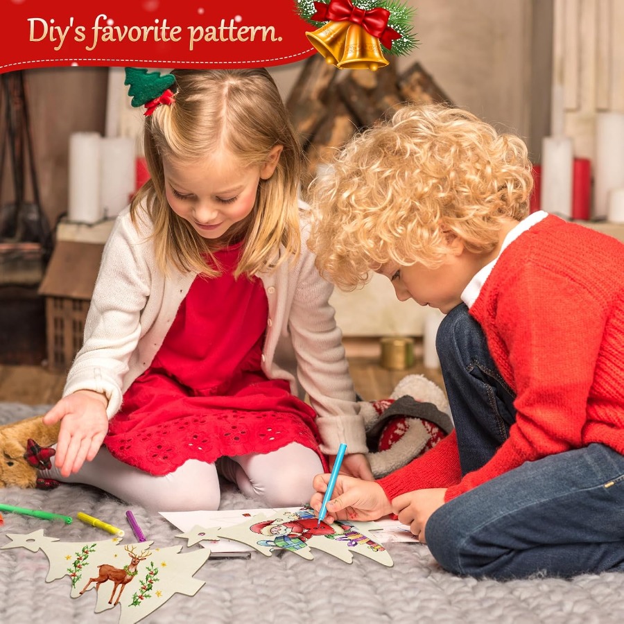 Wooden Ornaments Craft Predril - Christmas Craft Embellishment incelemesi ve fiyatı