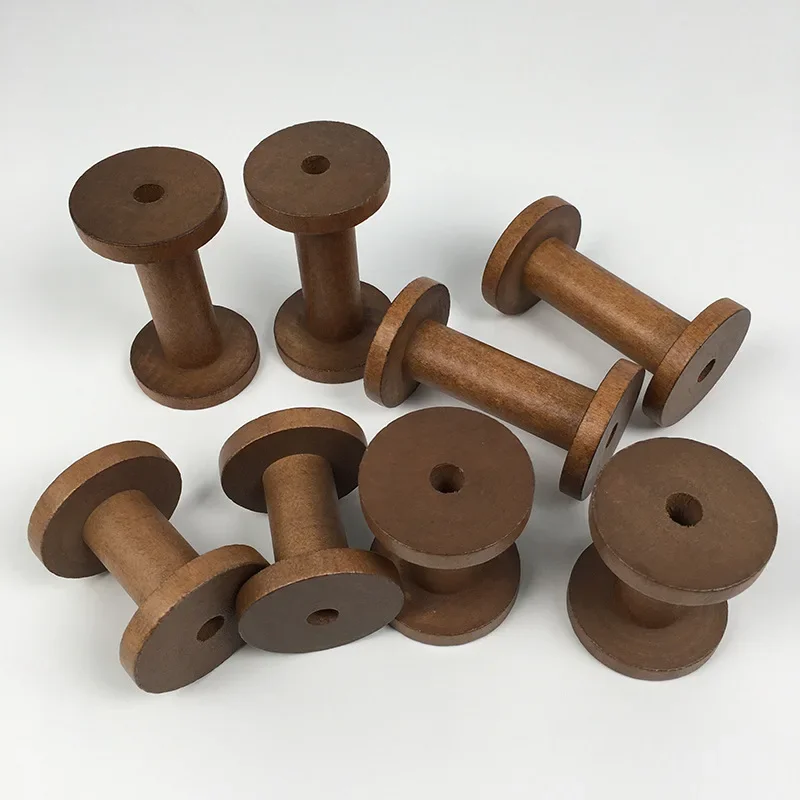 1Pc Brown Big Wood Empty Spool - Organza Ribbon Spool incelemesi ve fiyatı