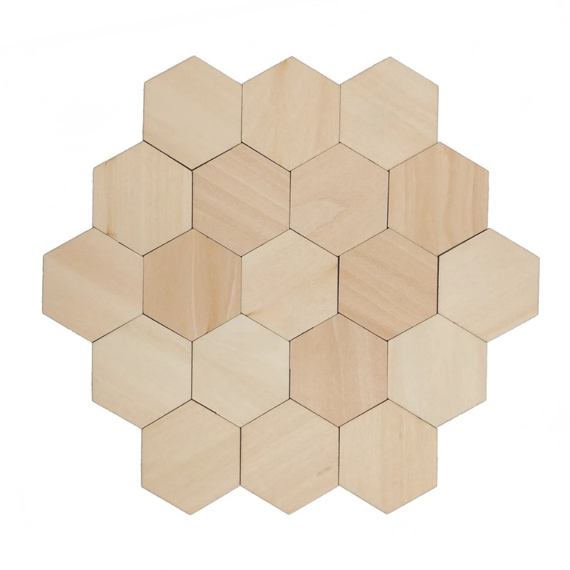 10-120mm Wooden Hexagon Blank  - Christmas Craft Embellishment incelemesi ve fiyatı