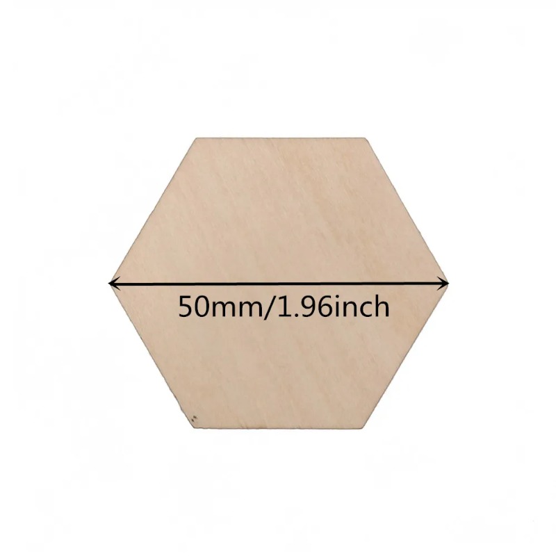 10-120mm Wooden Hexagon Blank  - Christmas Craft Embellishment incelemesi ve fiyatı