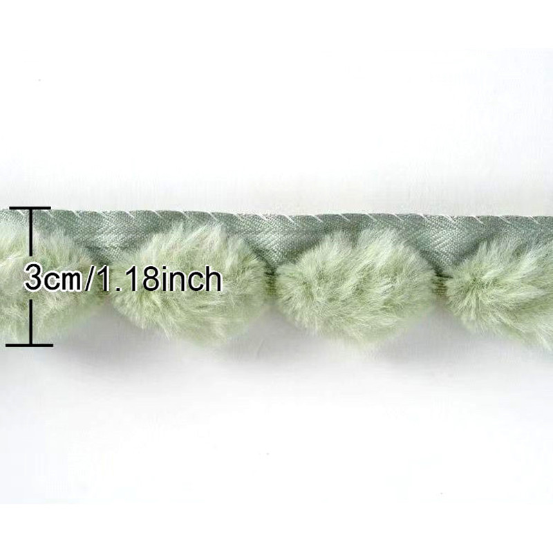 3cm Faux Rabbit Fur Pom Pom Ba - Lace Ribbon Trim incelemesi ve fiyatı