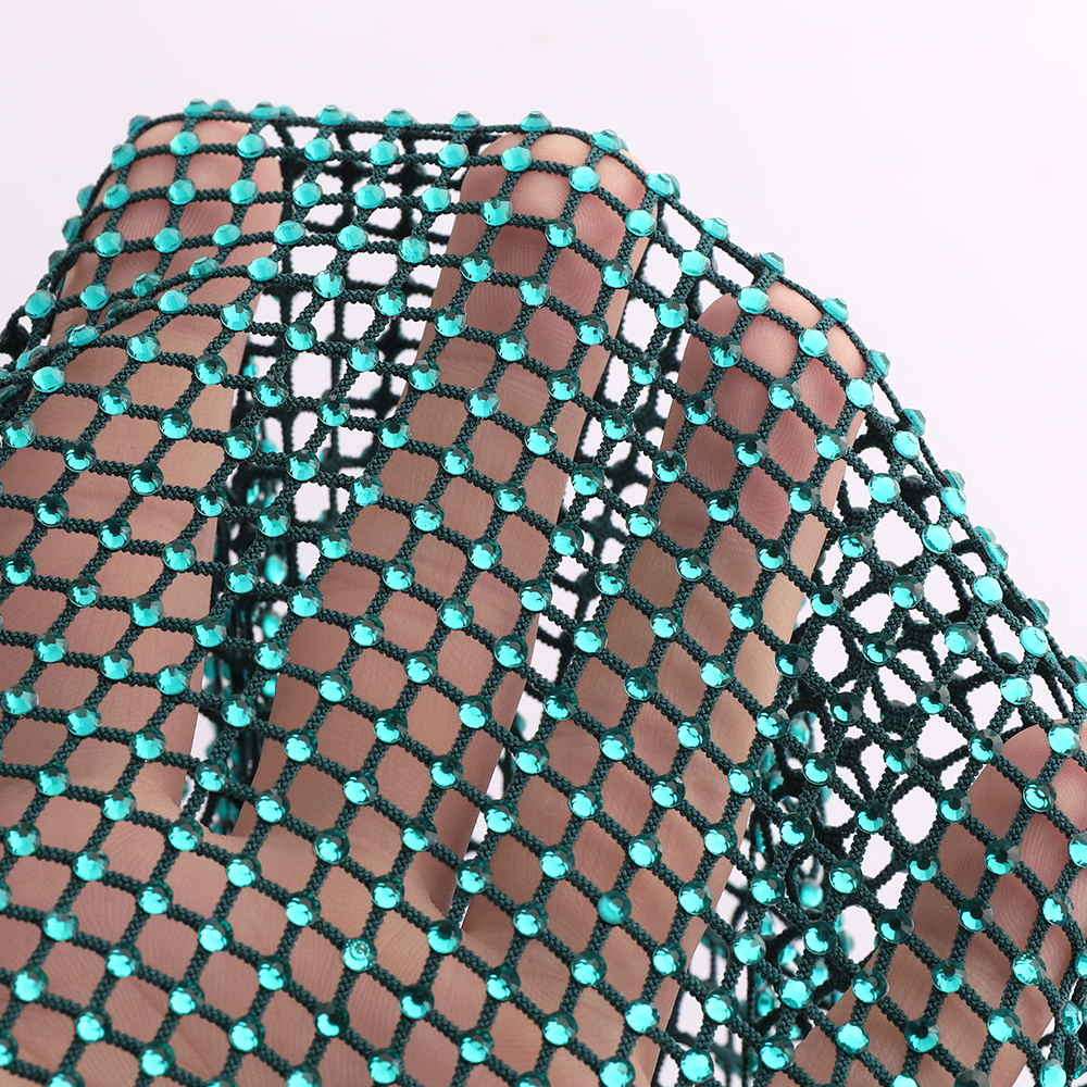 Blue Zircon Rhinestones Mesh A - Crystal Mesh Fabric incelemesi ve fiyatı