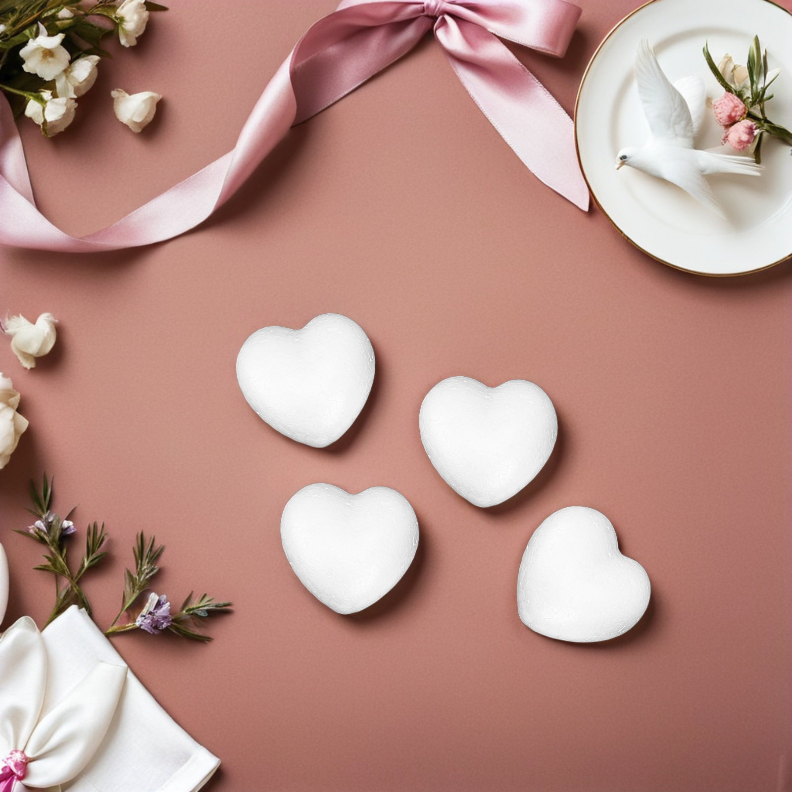20Pcs Blank Heart Foam Balls L - Embellish Craft incelemesi ve fiyatı