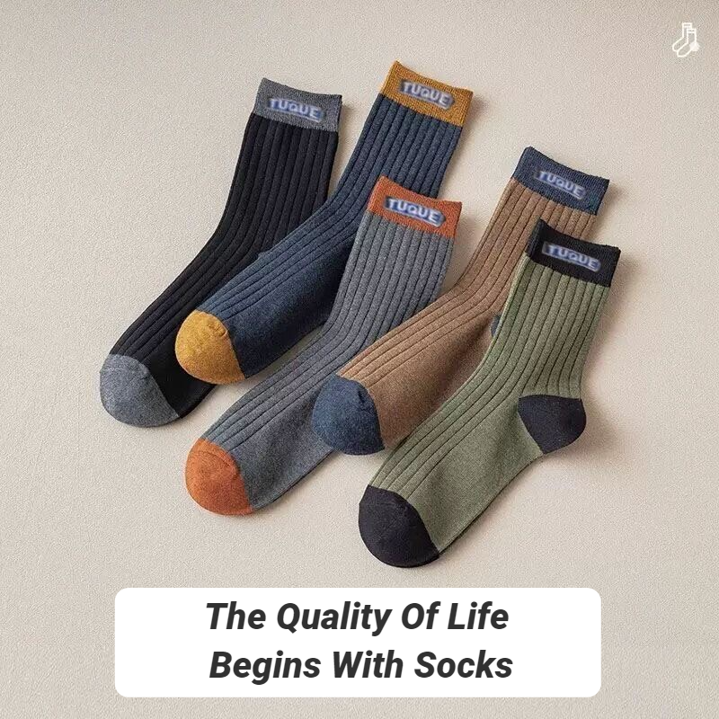 5 Pairs Men's Trendy Color Blo - Embellish Knit incelemesi ve fiyatı