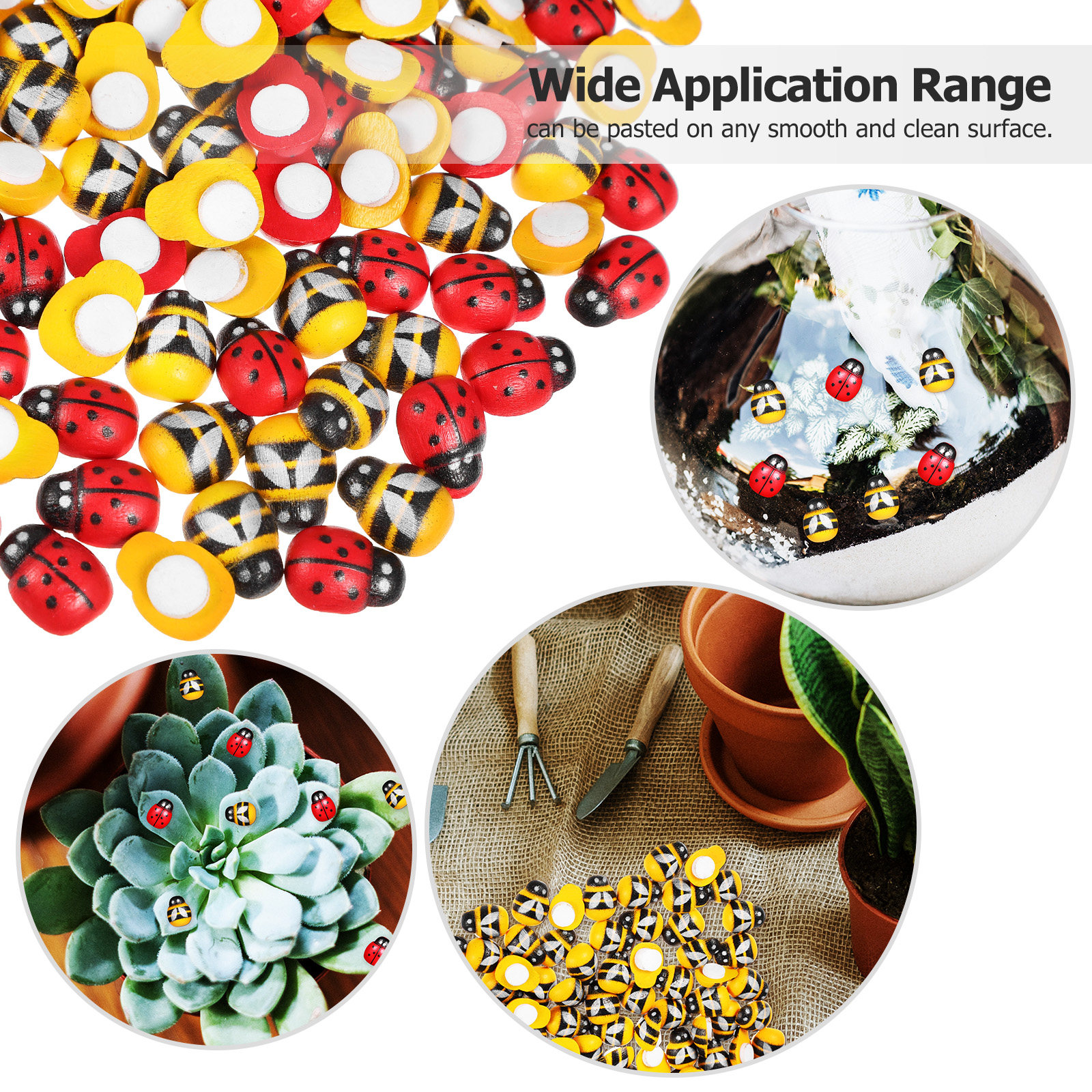 400Pcs Wooden Bee Ladybug Stic - Embellish Craft incelemesi ve fiyatı