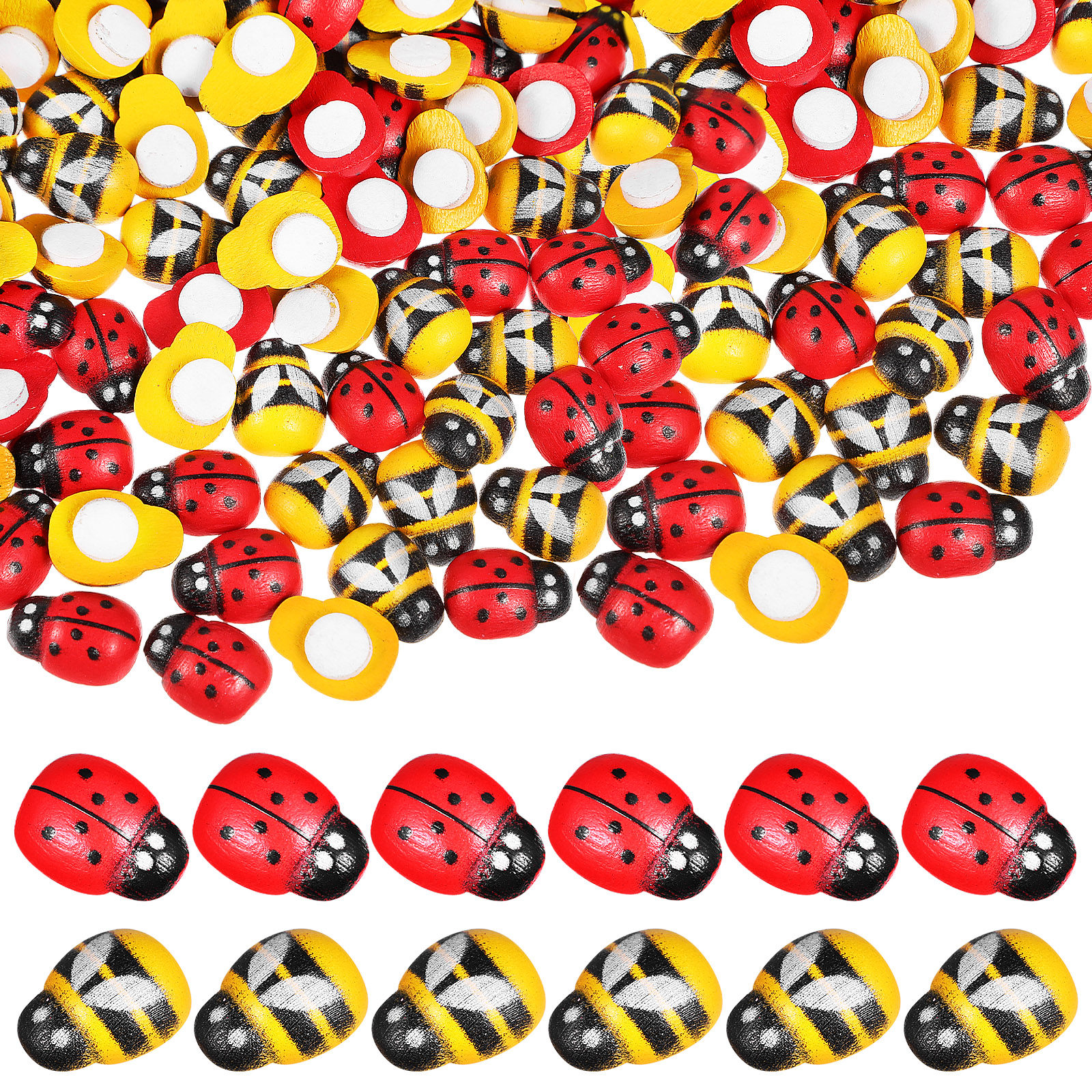400Pcs Wooden Bee Ladybug Stic - Embellish Craft incelemesi ve fiyatı